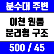 이천 원룸) 분수대오거리 가까운 분리형구조 월세