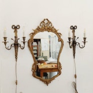(sold) 프랑스 앤틱 리본 브론즈 거울