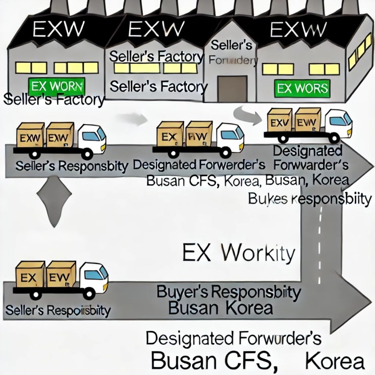 EXW(Ex Works)의 의미(EXW Designated Forwarder's Busan CFS, Korea를 중심으로 ...
