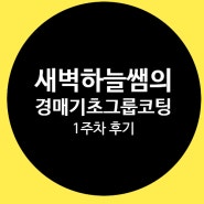 새벽하늘 쌤의 경매기초그룹코칭 1주차 후기