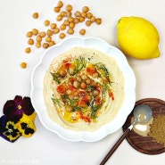 병아리콩 후무스 만들기 타히니 병아리콩 요리 지중해식 식단 콩 다이어트 소스