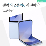 갤럭시 Z플립6 사전예약 출시일 가격 색상 공개