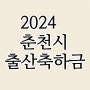 춘천 출산지원금 출산축하금 2024년 알아보자