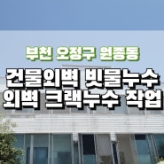 부천 원종동 건물외벽 빗물누수 오정구 외벽 크랙누수