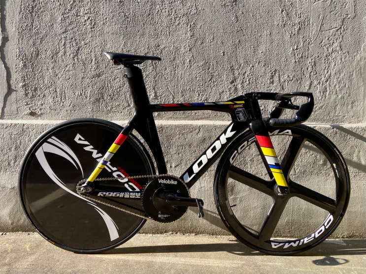 룩 R96 스피드에보 프레임셋 코리마 4스포크 & C+ 디스크 휠셋 벨로바이크 엘리트 체인링 & 룩 제드 크랭크셋 에어로 코치 ...