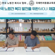 한국 노령견 복지사 협회와 국제 반려동물 교육 문화원 전략적 업무 제휴 협약(MOU) 체결