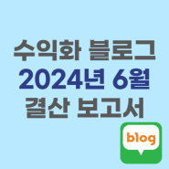 수익화 블로그 결산 보고서 2024년 6월 : 소소한 첫수익