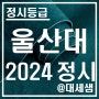 울산대학교 / 2024학년도 / 정시등급 결과분석