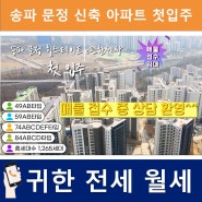 송파 문정 힐스테이트 이편한세상 전세 월세 매물 접수 임대문의 사전점검 입주일자 드론영상