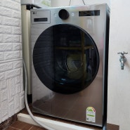 LG 트롬 세탁기 고장 FX24VNT 24kg 드럼세탁기 설치 후기(통세척 이불빨래 사용법)