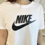 여성 나이키 반팔티 추천 - 에센셜 크롭 티셔츠, 오버사이즈 반팔