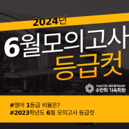 2024년 6월 모의고사 등급컷