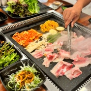 대전 회식장소 추천! 푸짐한 셀프바가 있는 24시 갈마동 고기집 제이포크축산명품대패