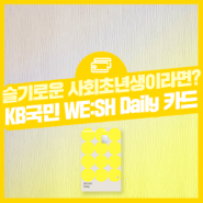 스타벅스 할인부터 올리브영 할인까지! 일상 혜택이 가득한 <KB국민 WE:SH Daily 카드> (20대 신용카드 추천) [KB Digital 카드 지갑]