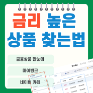 예적금 금리 높은 곳 찾는법 금융상품 한눈에 사이트 마이뱅크 카페