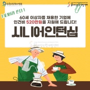 60세 이상 채용 기업에 최대 520만원 지원하는 '시니어 인턴십'