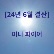 24년 6월 mini 파이어 - 1년차