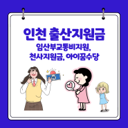 인천 출산지원금 1억 임산부 교통비 지원 천사지원금 아이꿈수당