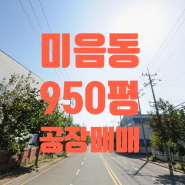 [미음동 공장매매]강서구 미음동 3,140㎡(950평) 공장매매