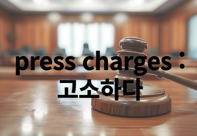press charges 고소하다 직장인 영어 회화 공부 : 네이버 블로그