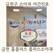 서울 야간진료 소아과 - 금천 홈플러스 플러스소아청소년과 21시까지 운영