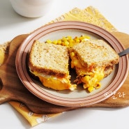 콘치즈토스트 식빵 계란 토스트 만들기 원팬 토스트 레시피 옥수수 요리