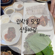 [안락동맛집] 점심 가족 외식 추천 '산들바람'