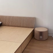 자작나무합판으로 제작한 수납형 침대