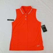 나이키 골프 여성 드라이핏 솔리드 민소매 폴로 S (새상품) - wt35