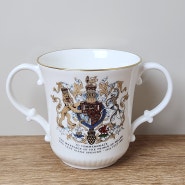로얄덜튼(Royal Doulton) 영국국왕 찰스3세와 다이애나비의 결혼기념 양손핸들 러빙컵