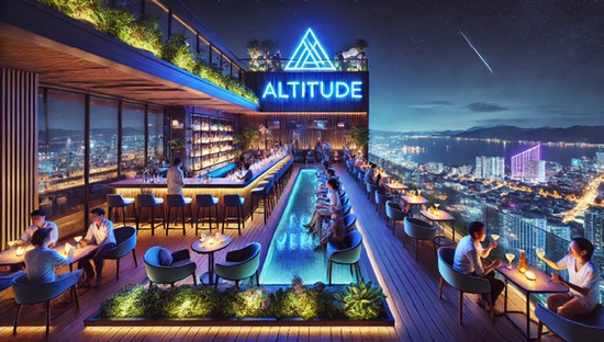 파란 하늘을 보았니? - 나트랑 쉐라톤 루프탑라운지 , 낮에도 아름다운 그곳, Nha trang Rooftop Altitude ...