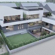 광주전원주택 / 자연광을 극대화한 모던한 매력의 2층 단독주택 설계 및 건축 3D 시뮬레이션