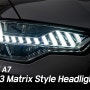 아우디 A7 신형개조 전기형 차량을 더욱 역동적이고 날렵한 외관으로 연출해줄 2023 RS7 스타일 매트릭스 헤드라이트를 만나보세요