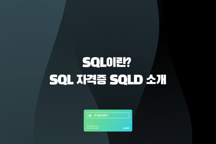 SQL이란? SQL 자격증 SQLD 소개 : 네이버 블로그