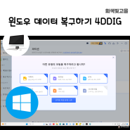 실수로 지워버린 USB 휴지통 무료 윈도우 데이터 복구 프로그램 4DDIG