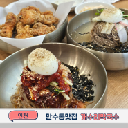 인천만수동 맛집 꽃메밀 닭튀김 개수리막국수 지금부터 단골