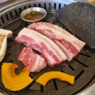 통영 삼겹살 점심특선 에는 된장찌개와 누룽지, 저녁식사 계란찜 이 무료, 암돼지싸롱 무전점 기본이좋네