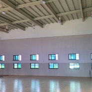 전주 양지 중학교 체육관내 창문자동개폐기 설치 시공