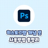 포토샵 히스토그램(Histogram 막대그래프) 사용방법, 뜻, 개념