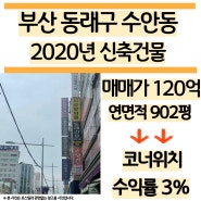 부산 동래구 수안동 상가매매 / 2020년 초역세권 신축건물