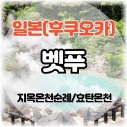 후쿠오카 여행 벳푸 지옥 온천 순례 - 가마도/우미(바다)/귀산(악어) 지옥 그리고 효탄온천