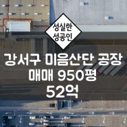 부산 강서구 미음산단·지구 미음동 대지950平 건물513平 공장 매매