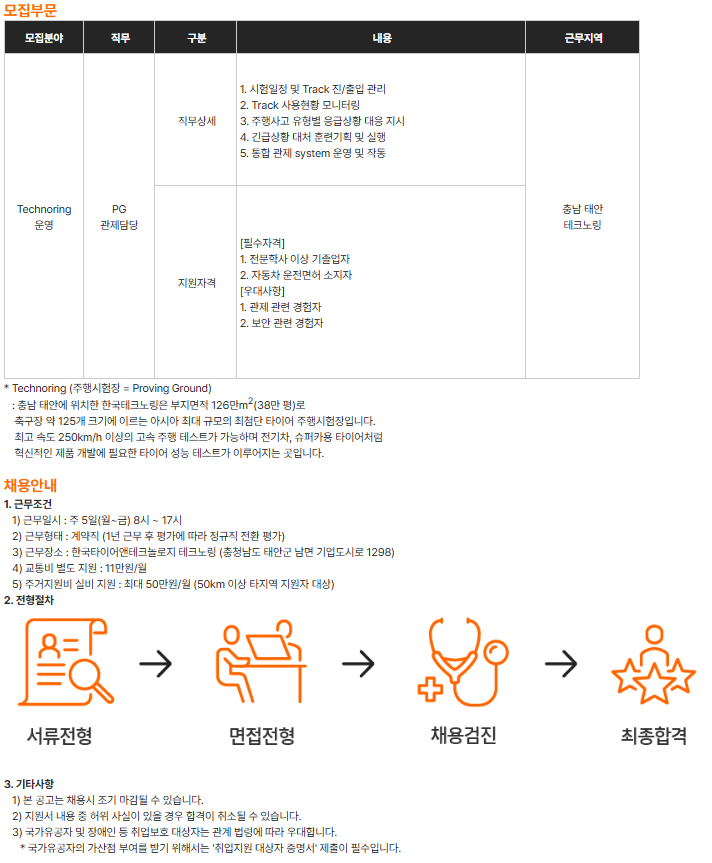 한국타이어앤테크놀로지 Technoring_PG관제담당 : 네이버 블로그