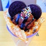 메가커피 신상 신메뉴 지구별초코크레페 삼천원의 행복 초코아이스크림 오레오 과자