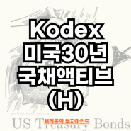 Kodex 미국30년국채액티브(H) ETF 분석 (Ft. 미국국채 투자 및 한국국채 비교)