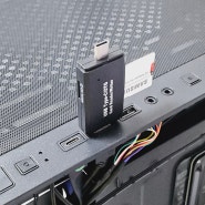 컴퓨터 케이스 전면 패널 USB Type C 포트에 메인보드 19핀 분배기 활용