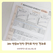 3차 영유아검진 문진표 작성 결과표 11개월 아기 발달 키 몸무게 낮잠 밤잠 시간