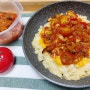망손도 만든다 - 토마토소스 올린 떠먹는 감자전, 간단한 감자 토마토 요리