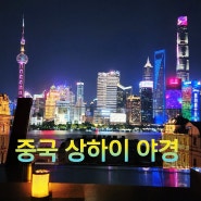 중국 상하이 야경 와이탄 동방명주 루프탑 칵테일 바에서 즐기는 마지막 밤