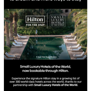 [힐튼] 힐튼과 스몰럭셔리 호텔의 전략적 제휴, Honors 앱을 통한 스몰럭셔리호텔(SLH) 예약가능, 발리의 스몰럭셔리 호텔
